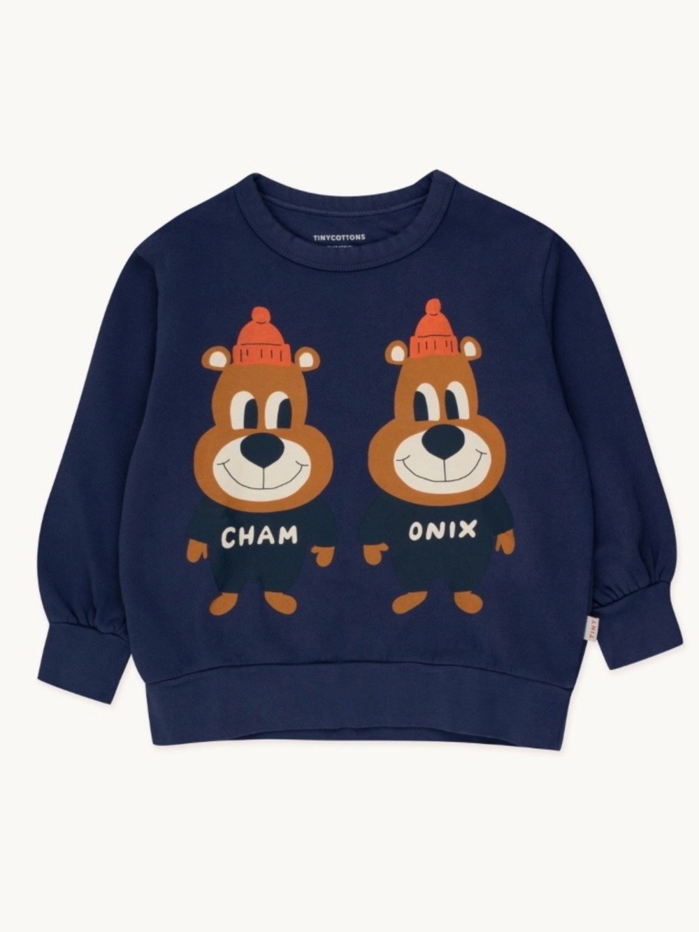 Tiny Cottons Chamonix Twin Bears Blue Organic Cotton Sweatshirt 6 Years